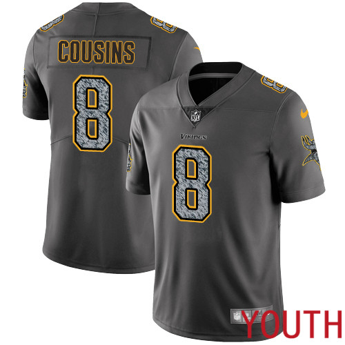 Minnesota Vikings #8 Limited Kirk Cousins Gray Static Nike NFL Youth Jersey Vapor Untouchable